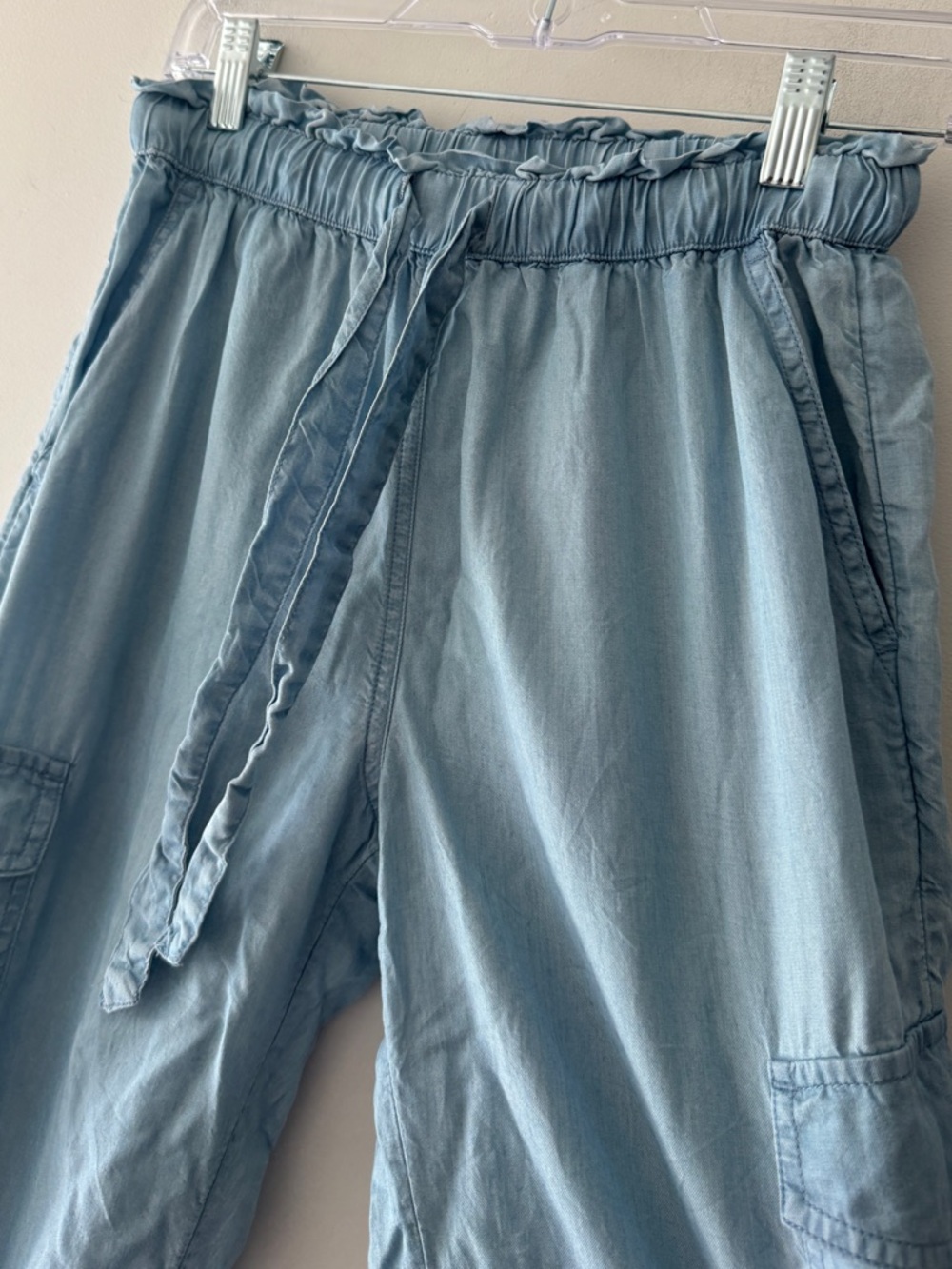 Aerie Light Blue Cargo Lightweight Baggy Joggers - Picture 3 of 6